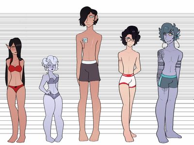 I redid my height ref sheet HUHUHUHU i might add more babies to it