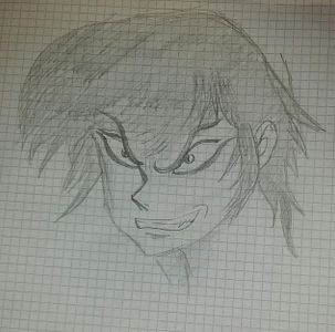 I got bored at school and drew Akira Fudo