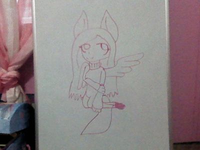 i drew fluttershy as an anime chibi