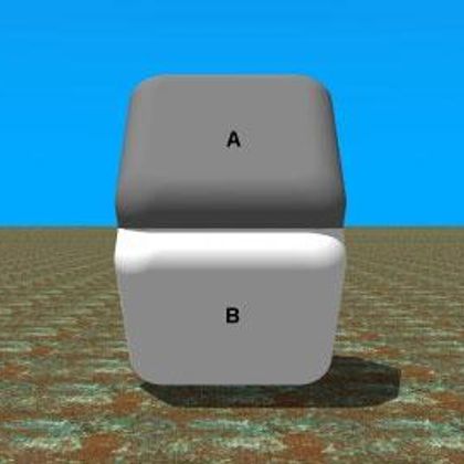 Color of both A and B parts is identical. Just use a finger to cover the place where both parts meet