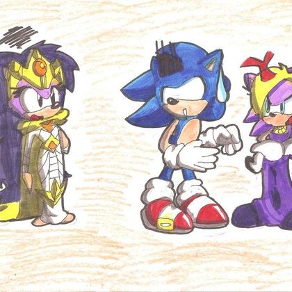 Sonic having two moms ( Queen Aleena and Bernadette the  hedgehog)