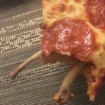 Example of a Boneful Pizza. To Get a Boneless One, These Pizzas Must Be De-Boned