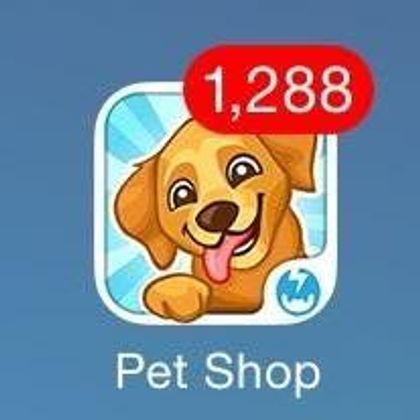 Wow! 1,288 notifications on Pet shop story!