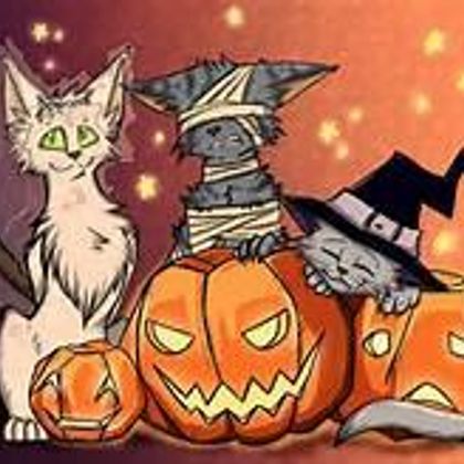 Trick or treating with the Warrior cats!