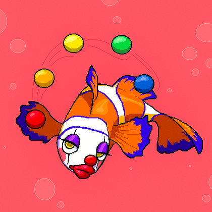 random stupid clown fish for schoool