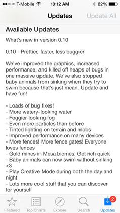 New PE update! Gosh I love the descriptions xD