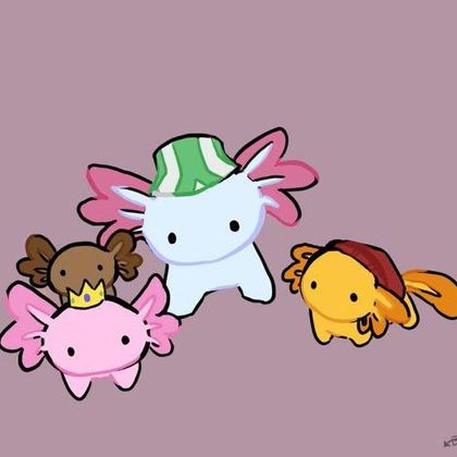 Phil, Wilbur, Techno, Tommy axolotl!