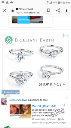 Within a span of 15 minutes, I get 3 different wedding ring ads