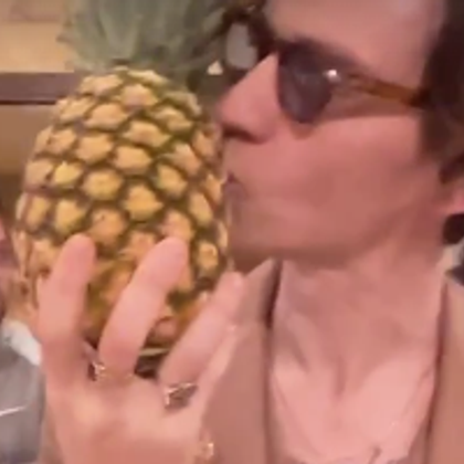 He kissed it before they took it AHHAHAHA...*turns into pineapple*