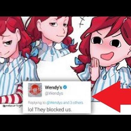 oooh i love how sassy she is [just incase you can't read it wendys said: lol they blocked us.]