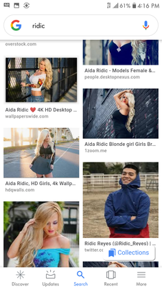 Apparently Ridic is now a blonde model