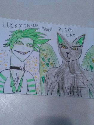 Lucky charm & black cat after dead