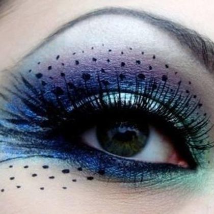 Really cool makeup if you want to be a peacock for Halloween