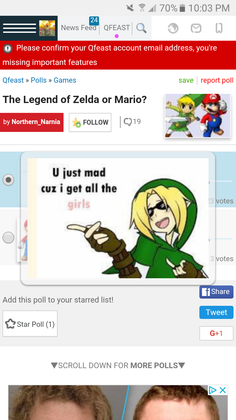 I had just chosen LoZ when I clicked the picture and saw THIS!