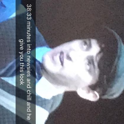 i was snapchatting and watching newsies at the same time