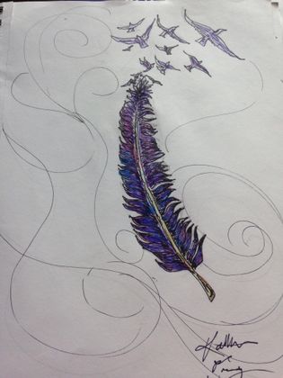 Abstract feather