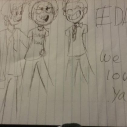 Its a bit blurry but- HAPPY BIRTHDAY EDD!!!