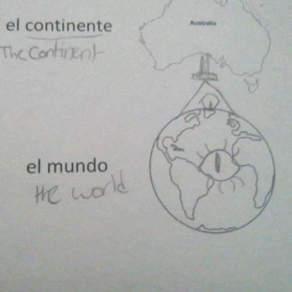 LOOK AT WHAT I DREW IN SPANISH!