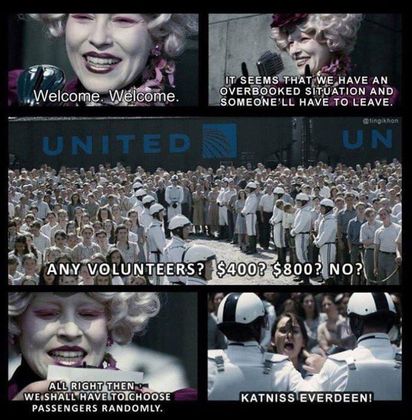 May the Odds be ever in your Favour, passengers of United Airlines.