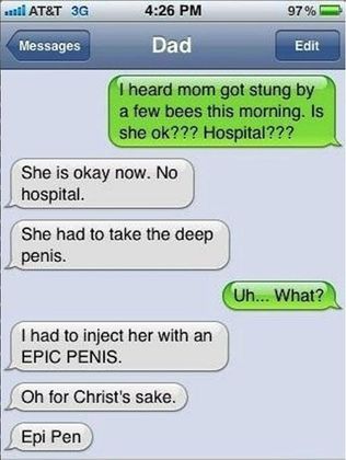 Them getting Auto-corrected. (This is not mine)