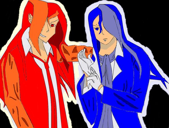 Renji asks you to take her to Captain Ukitake and you agree. Her brothers approach you say "We, Makai and Koishii, don't trust you walking around with our sister! We demand to come with!"