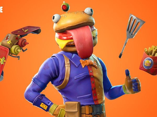 What is the name of the burger mascot in Fortnite?