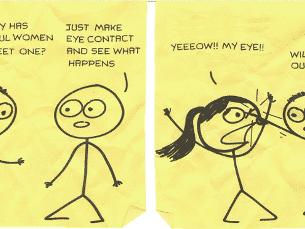 Does he always always make eye contact with you? Particularly if you are all laughing, talking and teasing!! (eye contact for petty things matters too but are they often occurring?)