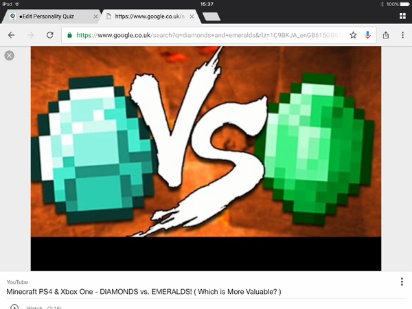 Diamonds or emeralds