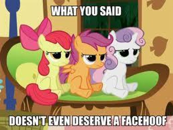 Applebloom: I'm SOOO a better leader than you could ever be! Scootaloo: NO WAY! With you in charge, we'd never get our cutie marks! Sweetie Belle: GIRLS! Both of you should be leader, we're all the leaders! Babs: Whatevah, never should've joined this dumb crybaby club!! Me: While we're waiting for destiny to sort this out... LET'S LET DESTINY CHOOSE YOUR FATE!! XD