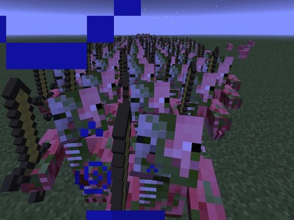 You're in the Nether and you come across a horde of Zombie Pigmen. What do you do?