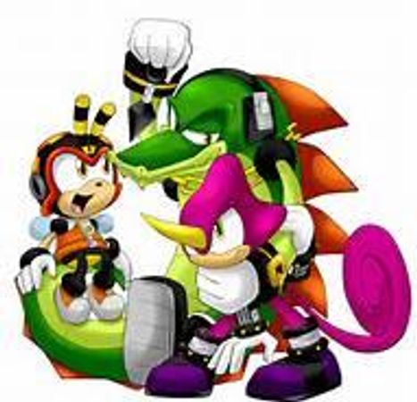 Not ten minutes later you hear sounds of sobbing. "Hey kid don't fret. You can stay here tonight so Sonic and the rest can chill out."  "Thanks Vector." I respond as Charmany hugs me. "Frost!!!" You and Tails Shout causing me to jump into Vectors arms and Espio to disappear.