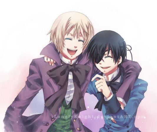 Me: B.ye Alois: *holds up a peace sign* Ciel: *slightly waves*