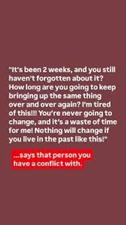 How often do you bring up past conflicts?