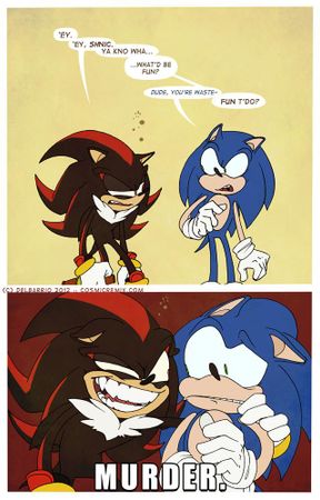 "Calm down, I' not going to hurt you." it said. "I'm Sonic The Hedgehog Fastest Thing Alive! And who are you?"