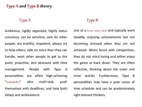 Are you Type A or Type B (personality)?