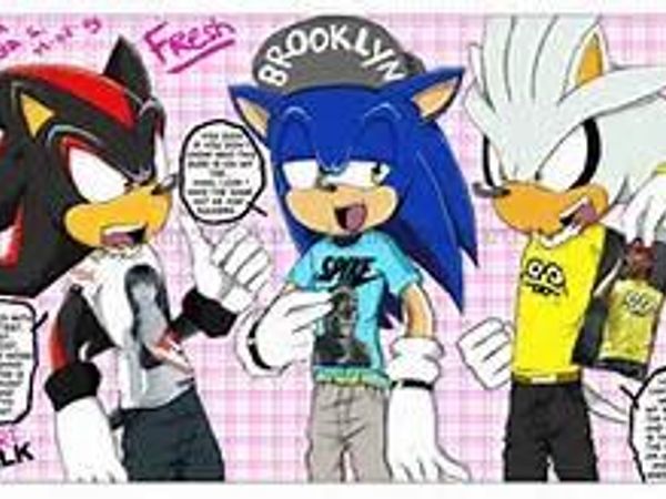 Ok so you are walking in the road when you see your best friends Sonic Shadow and Silver fighting over which shirt is best. What you do?