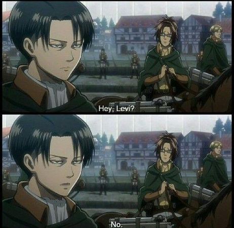 Red:Is Levi mean or is he just.... Him... Levi:Hey!!!! Red:oh shut it shorty you did it to me! Levi:Ughh!!!