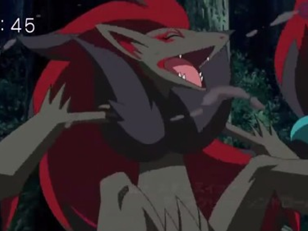 Lucario uses aura sphere against zoroark which knocks it right into a tree. Weakening it as you get ready to use your final attack zoroark gets back up and uses night pulse. What do you tell lucario to do before he gets hit by zoroark's attack?