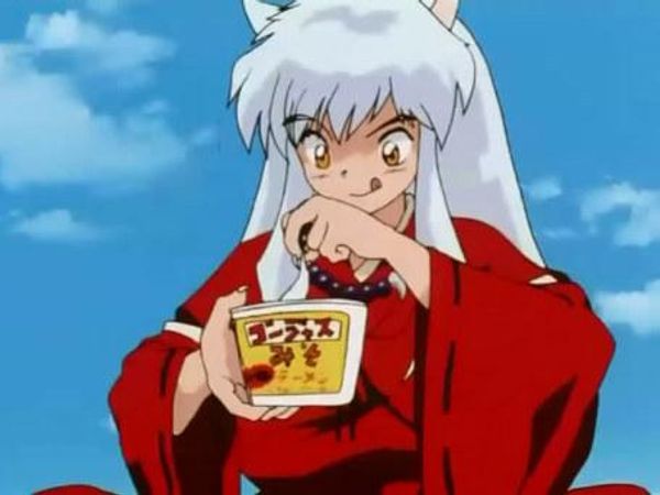 Me:Favorite food! Sango: Oh what about that ninja food? Miroku: Yes, that food that Kagome brings* puts an arm around Sango* Sango:Yes and also... *Miroku slides hand down to butt* *SLAP!* Sango: You lecherous monk! Me: You guys....