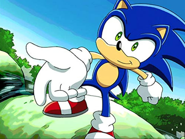 You see Tails shoot what looks like a gun at a wall and a portal opens up. The blue hedgehog says come one everyone let's go. Everyone walks through the portal until you and the blue Hedgehog are left. "My name is Sonic" he says. Noticing your a bit hesitant to go through a random portal he holds out his hand to walk you through the portal.