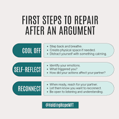 How do you reconnect after an argument?