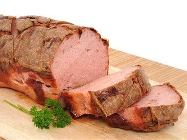 Leberkäse is a German food that is made out of corned beef, pork and bacon. It is made by baking until it is a brown colour.   Eat this?