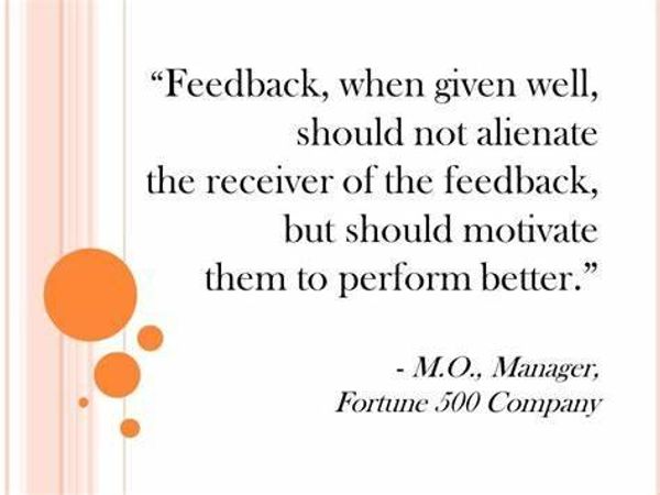 When giving feedback, you tend to focus on...