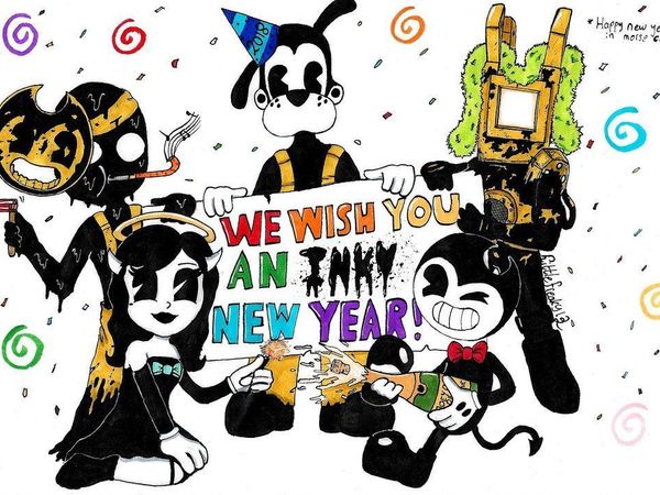 Bendy: Do u have a question InkLion? Me: Yup! What's ur favorite holiday? Bendy: Wow. That's a really good question! *blushes* Me: Thanks! *blushes* *in mind* I-I-It's not what u! Don't tell him!