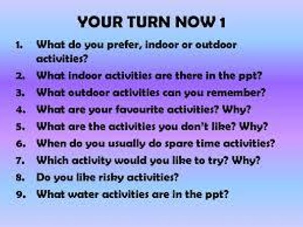 Which activity do you prefer?