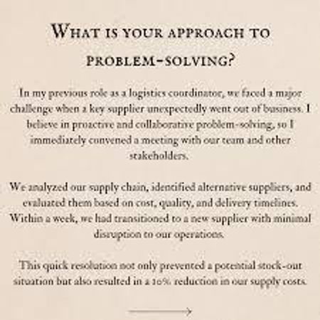 What’s your approach to solving problems?