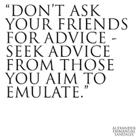 A friend seeks advice. You: