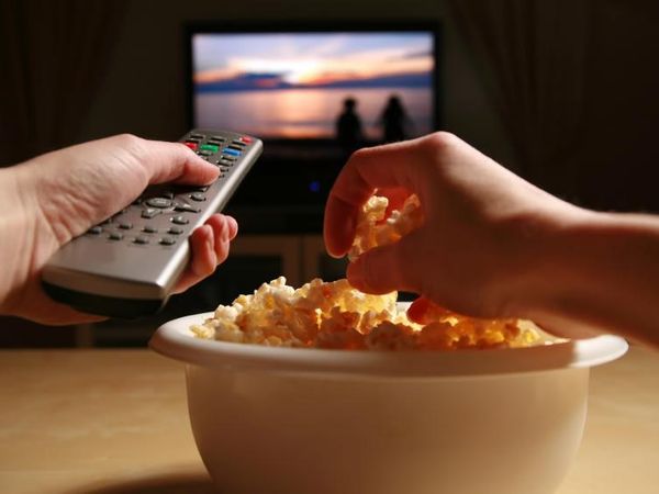 When watching TV you're likely to...