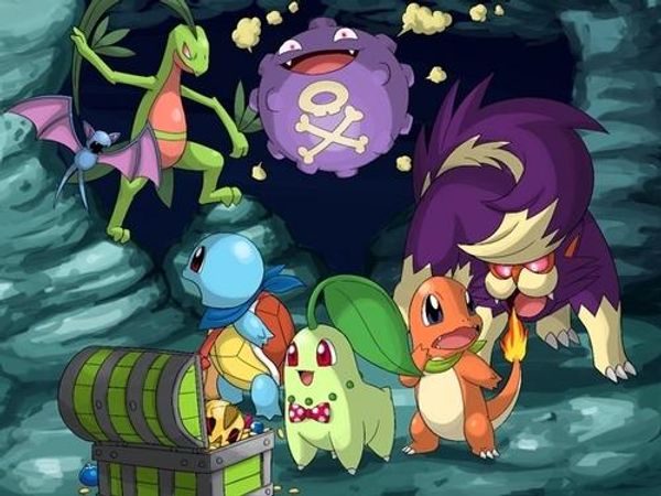 "I'm ___," You said smiling. Pikachu looked at you. "I'm Thunder." Wait, Pokemon are speaking to me. You realize. A Zubat and Koffing took something from Thunder. "My treasure!" He said as the two flew into a cave. He looked at you pleafully. ___, will you please help me get it back?