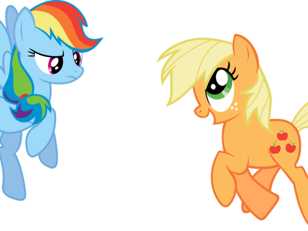 Who wins the race instead of Rainbow Dash Or Apple jack?